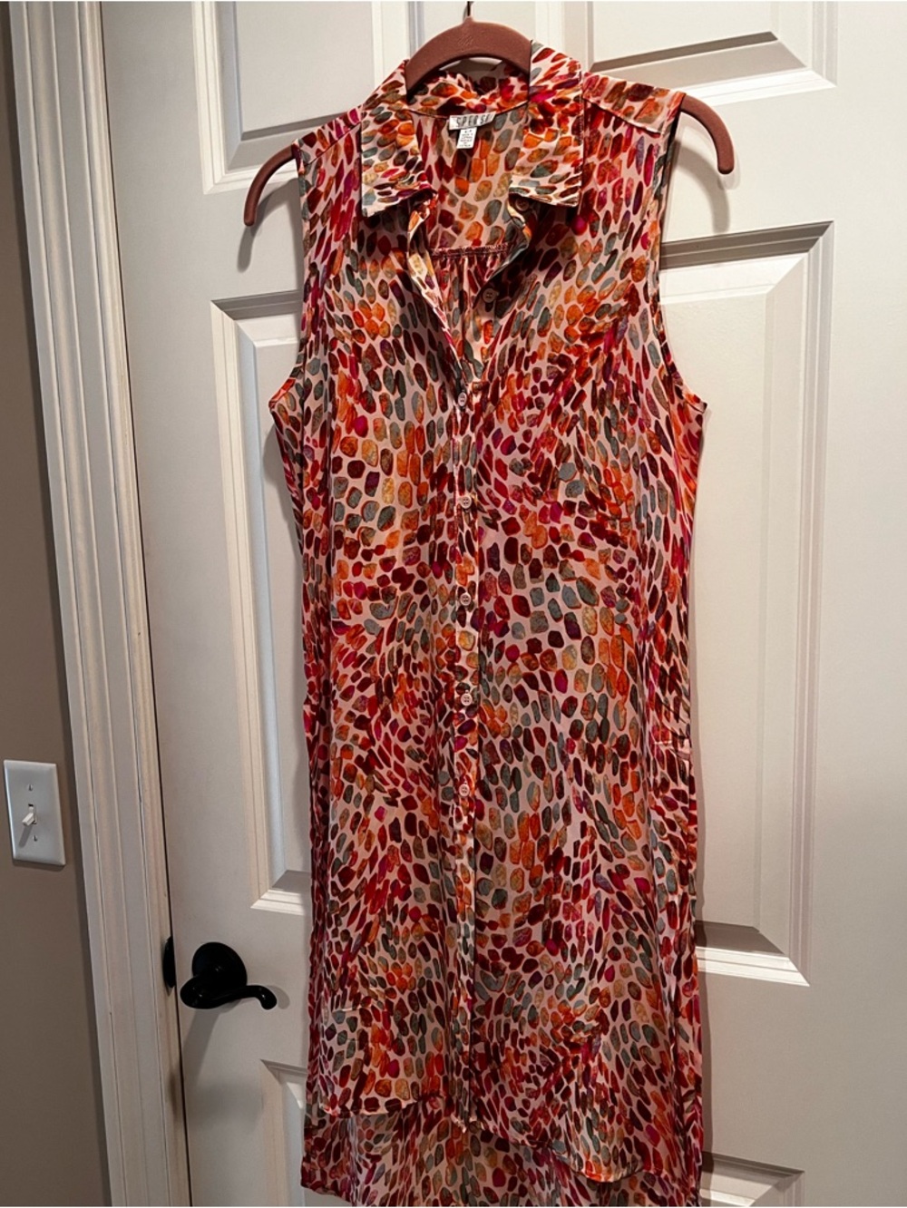 Spense Shirt  Dress in Multicolor Pebble Print